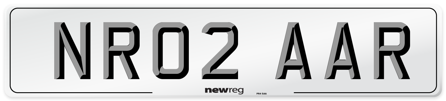 NR02 AAR Number Plate from New Reg
